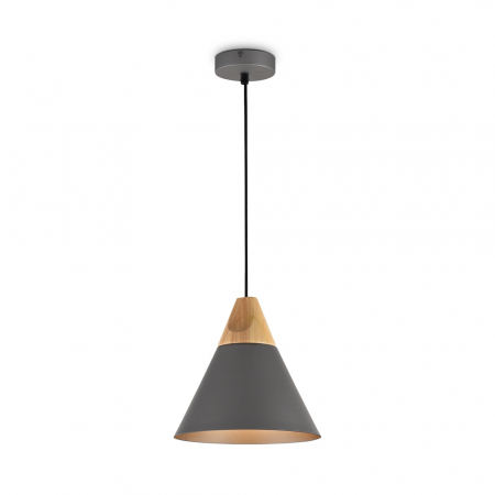 Pendul Maytoni Bicones P359-PL-220-C E27 1x60W -  Metal/Wood Black/Brass IP20 [3]
