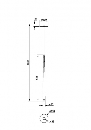 Pendul Maytoni Cascade MOD132PL-L6BK LED 6W 3000K-4000K 400lm Aluminiu Black IP20 [3]