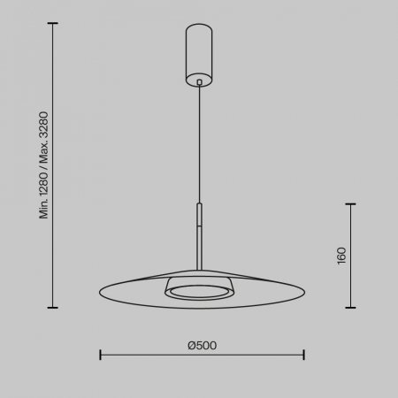 Pendul Maytoni El MOD041PL-L15W3K1 LED 12W 3000K 800lm Aluminiu White IP20 [3]