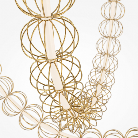 Pendul Maytoni Golden Cage MOD216PL-L55G3K LED 107W 3000K 6110lm Metal Gold IP20 [1]