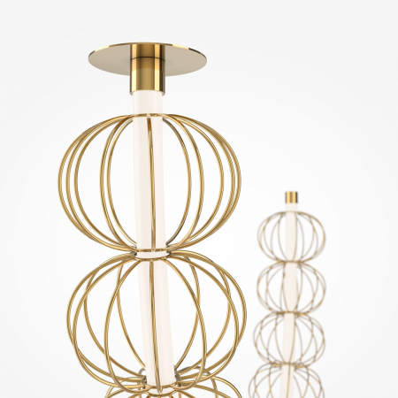 Pendul Maytoni Golden Cage MOD216PL-L42G3K LED 117W 3000K 6400lm Metal Gold IP20 [3]