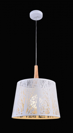 Pendul Maytoni Lantern MOD029-PL-01-W E27 1x60W -  Metal/Wood White IP20 [4]