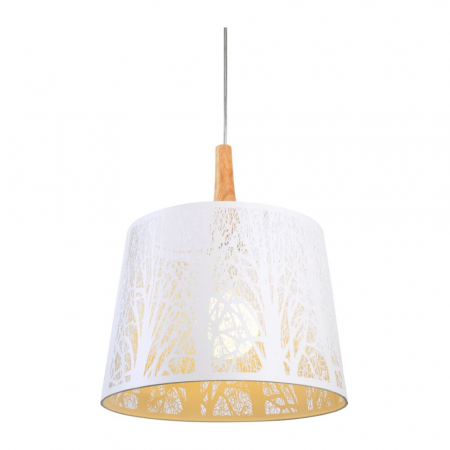 Pendul Maytoni Lantern MOD029-PL-01-W E27 1x60W -  Metal/Wood White IP20 [3]