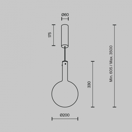 Pendul Maytoni Nebula MOD182PL-L4B3K LED 4W 3000K 400lm Metal/Glass Black IP20 [4]
