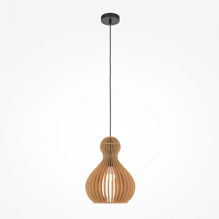 Pendule - Pendul Maytoni Roots MOD192PL-01W1 E27 1x40W -  Metal/Wood Black IP20