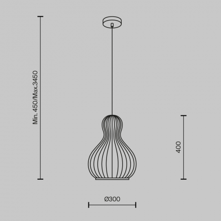 Pendul Maytoni Roots MOD192PL-01W1 E27 1x40W -  Metal/Wood Black IP20 [3]