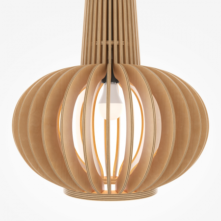 Pendul Maytoni Roots MOD193PL-01W1 E27 1x40W -  Metal/Wood Black IP20 [1]