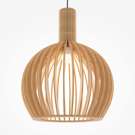 Pendul Maytoni Roots MOD194PL-01W1 E27 1x40W -  Metal/Wood Black IP20 [2]