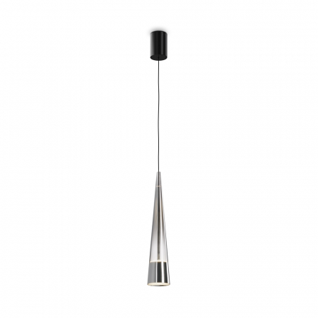 Pendul Maytoni Sintesi P090PL-L12CH3K LED 12W 3000K 420lm Metal/Glass Black/Chrome IP20 [3]