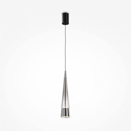 ILUMINAT - Pendul Maytoni Sintesi P090PL-L12CH3K LED 12W 3000K 420lm Metal/Glass Black/Chrome IP20