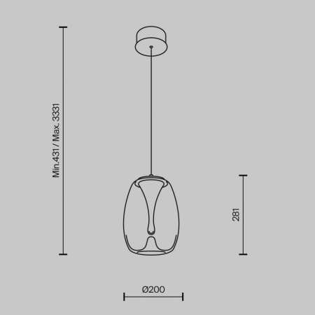 Pendul Maytoni Splash MOD282PL-L8G3K LED 7W 3000K 280lm Aluminiu Gold IP20 [4]