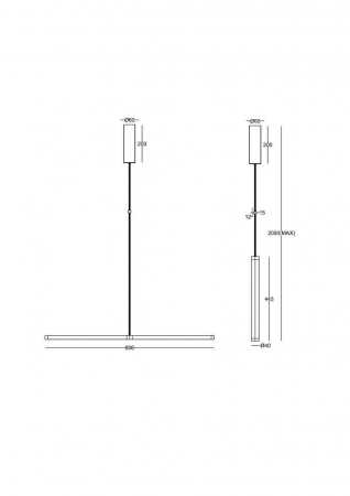 Pendul Maytoni Supersymmetry P096PL-L11BK1 LED 18W 4000K 1000lm Aluminiu Black IP20 [2]