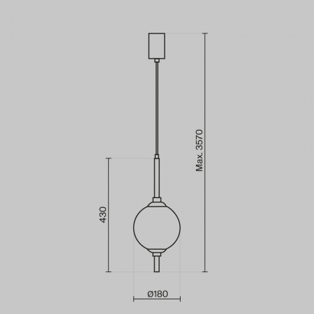 Pendul Maytoni The Sixth Sense Z020PL-L6BS3K LED 7W 3000K 400lm Metal Brass IP20 [4]