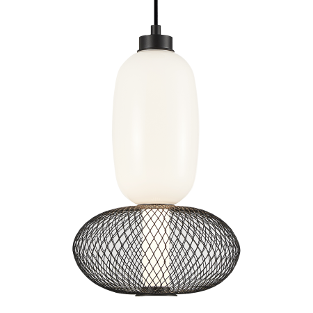 Pendul Milagro Arame LED 15W 1563lm 3000K 230V Black Metal & Sticla IP20 [1]