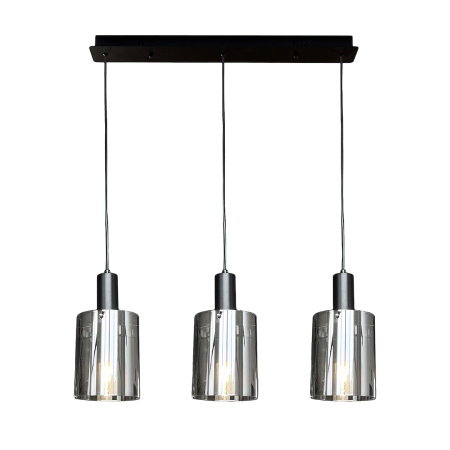 Moderne - Pendul Milagro Arcadia E27 3xE27   230V Black Metal & Sticlă IP20