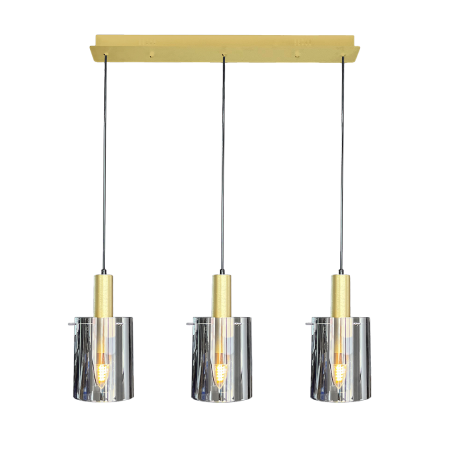 Moderne - Pendul Milagro Arcadia E27 3xE27   230V Gold Metal & Sticlă IP20