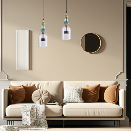 Pendul Milagro Arte LED 12W 1399lm 3000K 230V Multicolor Metal & Sticlă IP20 [3]