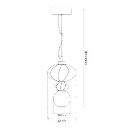 Pendul Milagro Ascoli LED 8W 1478lm 3000K 230V Multicolor Metal & Sticla & Ceramica IP20 [4]