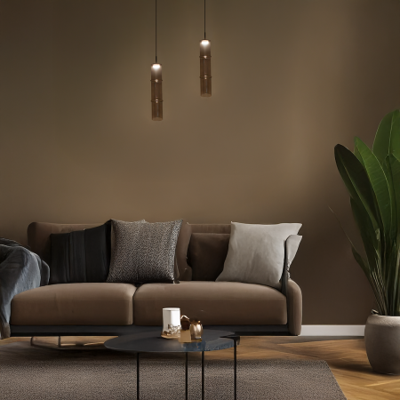 Pendul Milagro Bato LED 4W 388lm 3000K 230V Coffee & Black Metal & Sticla IP20 [6]