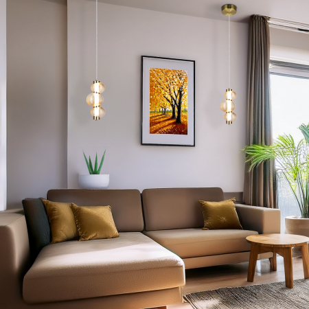 Pendul Milagro Bolla LED 12W 1491lm 3000K 230V Gold Metal & Sticla IP20 [3]