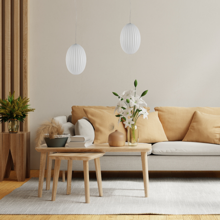 Pendul Milagro Braga  1xE27 max 60W   230V/50Hz Chrome & White Metal & Sticla IP20 [3]