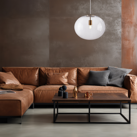 Pendul Milagro Campania  1xE27 max 60W   230V/50Hz Gold Metal & Sticla IP20 [3]