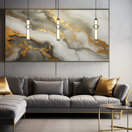 Pendul Milagro Campo LED 19W 2463lm 3000K 230V Black Metal & Sticlă IP20 [3]