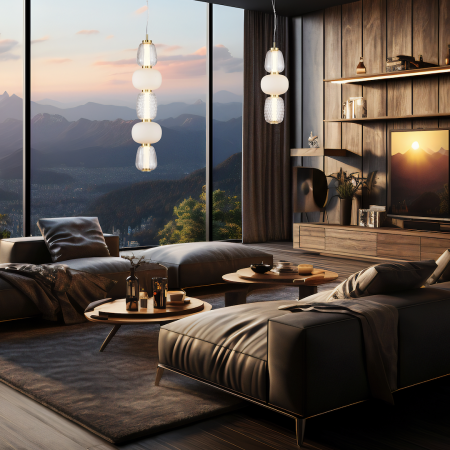 Pendul Milagro Caro LED 40W 5032lm 3000K 230V Gold Metal & Sticlă IP20 [2]