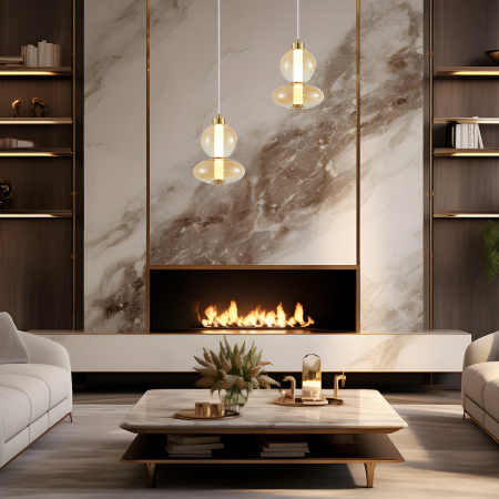 Pendul Milagro Daphne LED 12W 1336lm 3000K 230V Gold Metal & Sticlă IP20 [2]