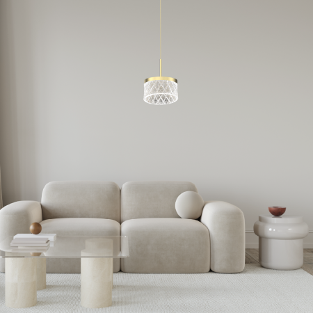 Pendul Milagro Elegance LED 9W 500lm 4000K 230V Gold Metal & Acril IP20 [2]