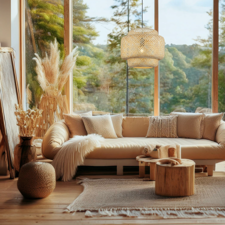 Pendul Milagro Hestia E27 1xE27   230V Black Metal & Bambus IP20 [3]