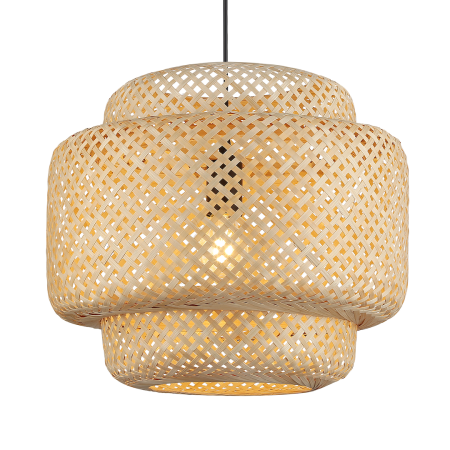 Pendul Milagro Hestia E27 1xE27   230V Black Metal & Bambus IP20 [1]