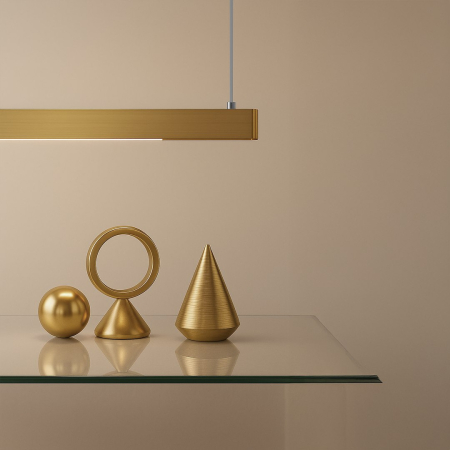 Pendul  Milagro Linea LED 36W 1800lm 3000K/4000K/5700K 230V Gold Aluminiu IP20 [2]