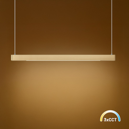 Pendul  Milagro Linea LED 36W 1800lm 3000K/4000K/5700K 230V Gold Aluminiu IP20 [4]
