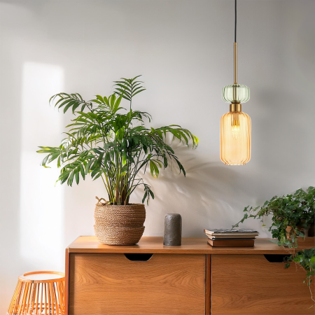 Pendul Milagro Molly E14 1xE14   230V Chihlimbar Metal & Sticlă IP20 [3]