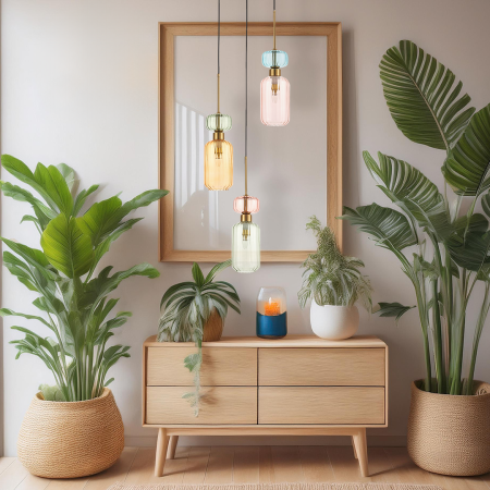 Pendul Milagro Molly E14 3xE14   230V Multicolor Metal & Sticlă IP20 [4]