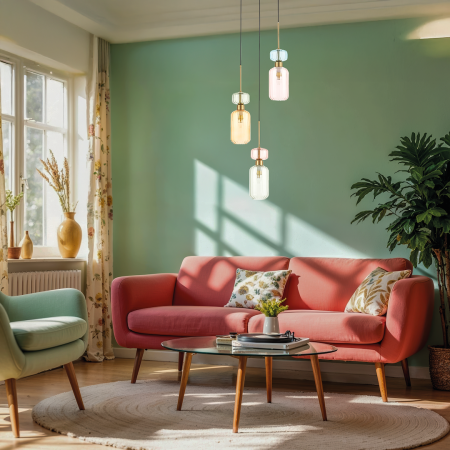 Pendul Milagro Molly E14 3xE14   230V Multicolor Metal & Sticlă IP20 [5]