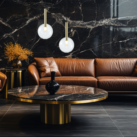 Pendul Milagro Niko  1xG9 max 9W   230V/50Hz Gold Metal & Sticla IP20 [2]