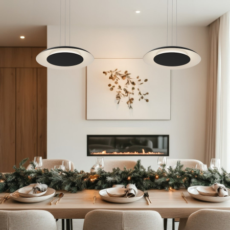 Pendul Milagro Piattino LED 30W 1900 lm 3000K/4000K/6000K 230V Black Metal & Acril IP20 [3]