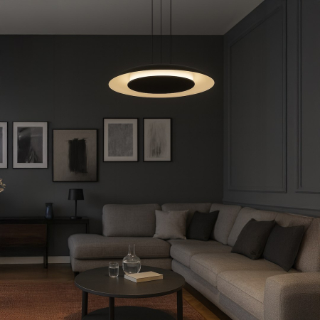 Pendul Milagro Piattino LED 30W 1900 lm 3000K/4000K/6000K 230V Black Metal & Acril IP20 [4]