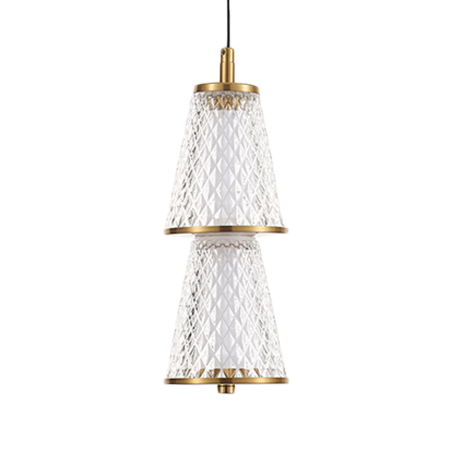 Pendul Milagro Sansa LED 5W 300lm 4000K 230V Black & Brass Metal & Acril IP20 [2]