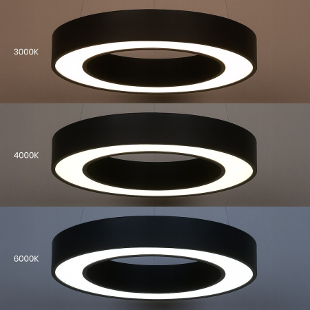 Pendul Milagro Union  40W "3000K:1760lm 
4000K:1956lm
6000K:1863lm" variabilă 3000K / 4000K / 6000K 230V/50Hz Black Metal & Plastic IP20 [4]