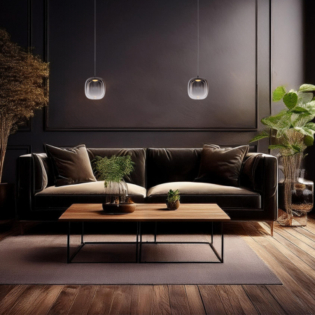 Pendul Milagro Vaso LED 4W 388lm 3000K 230V Black Metal & Sticla IP20 [2]