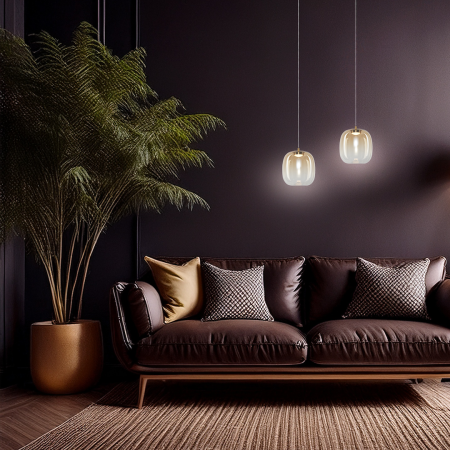 Pendul Milagro Vaso LED 4W 388lm 3000K 230V Gold & Amber Metal & Sticla IP20 [2]