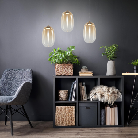 Pendul Milagro Vaso LED 4W 388lm 3000K 230V Gold & Amber Metal & Sticla IP20 [2]