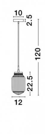 Pendul NORD Nova Luce 838184 1xE14 IP20 Brown [2]