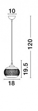 Pendul NORD Nova Luce 938226 1xE14 IP20 Brown [2]
