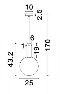 Pendul NOSTOS Nova Luce 9009102 LED 6 W, 754 lm, 3000K IP20 Pink Gold [3]