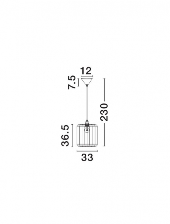 Pendul Nova Luce ABBY 9586604 Natural, Blue & Yellow Rope Sandy Black Steel Base E27 1x12W IP20 [5]
