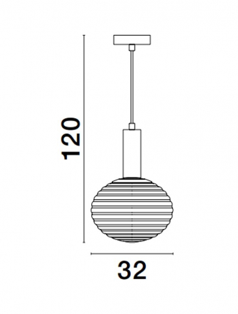 Pendul Nova Luce ALLEN E27 1x12W   Matt Gold Metal & Milky White Structured Glass IP20 [2]